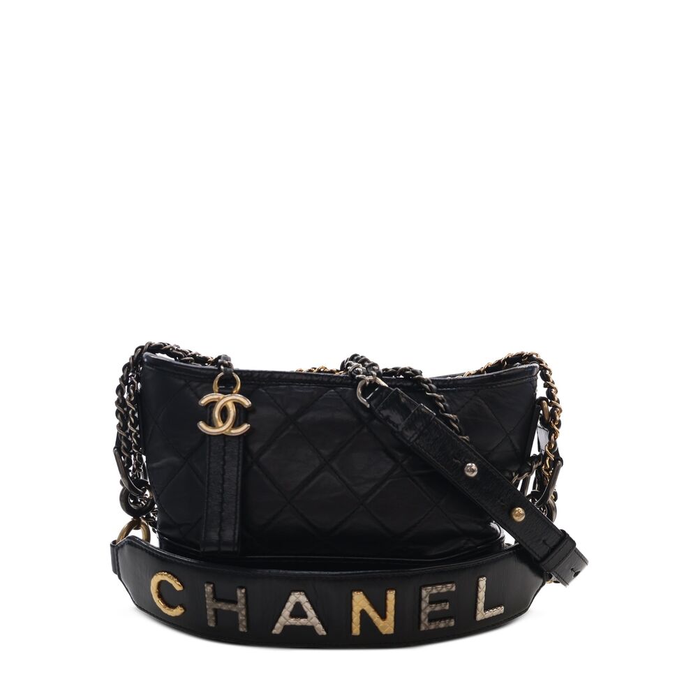 Pre-Loved Chanel Small Quilted Aged Calfskin Gabrielle Hobo